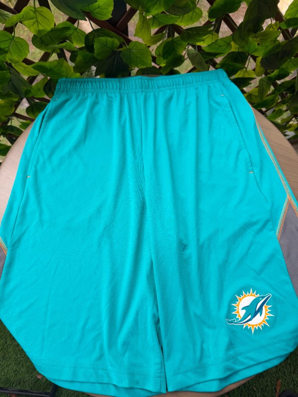 Miami Dolphins Men's Teal Athletic Shorts NFL Football Team Logo